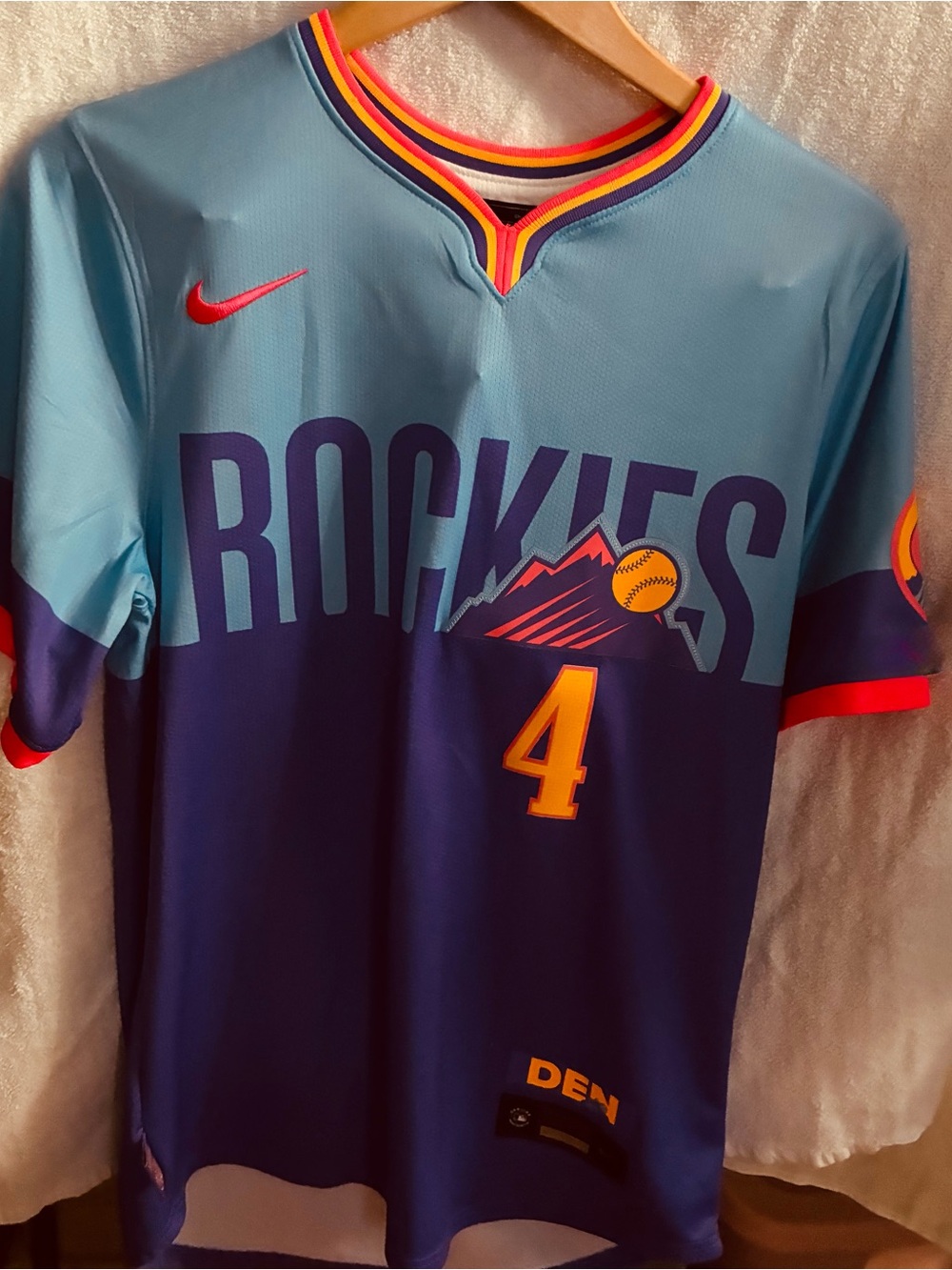 Colorado Rockies 2025-2026 Navy and Light Blue Baseball Jersey, #4 Toglia